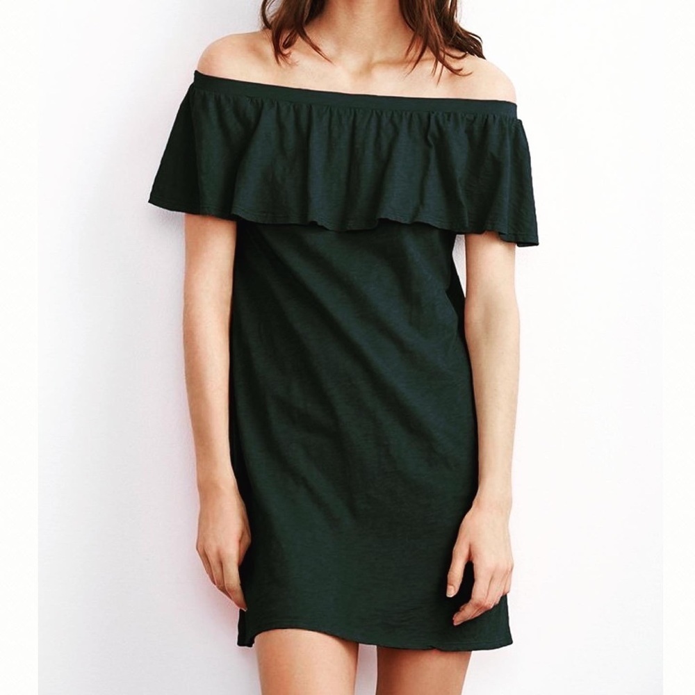 Anthropologie Blue Ithaca Off The Shoulder Dress
